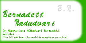 bernadett nadudvari business card