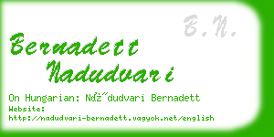 bernadett nadudvari business card